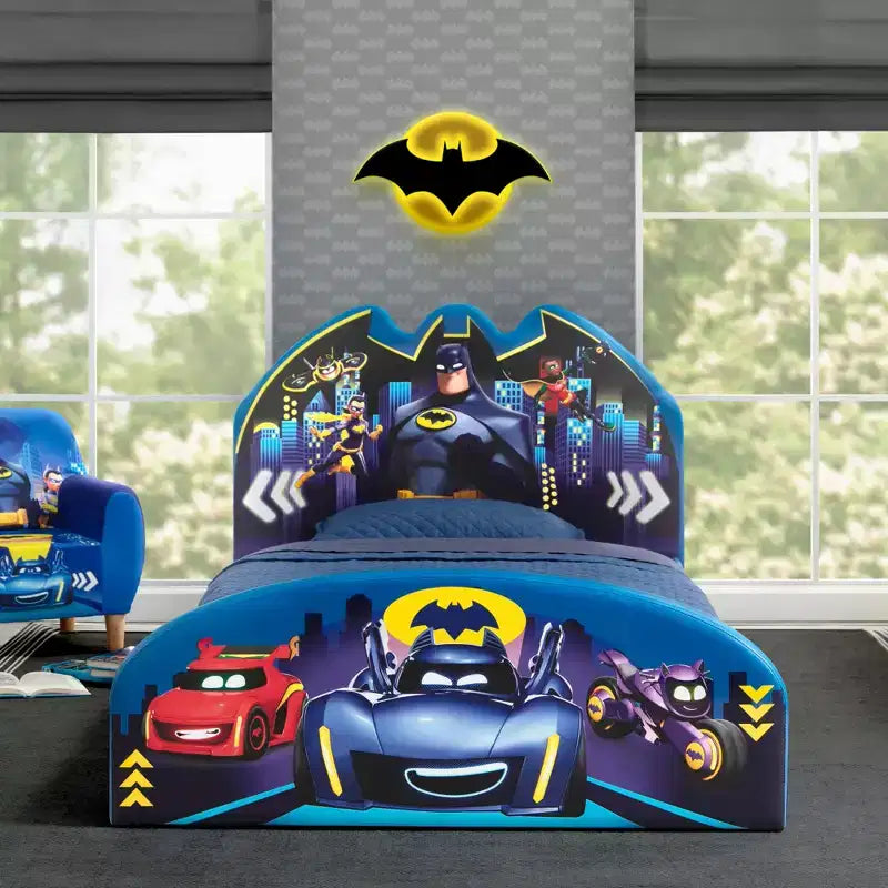 Delta Children Batman Batwheels Upholstered Twin Bed