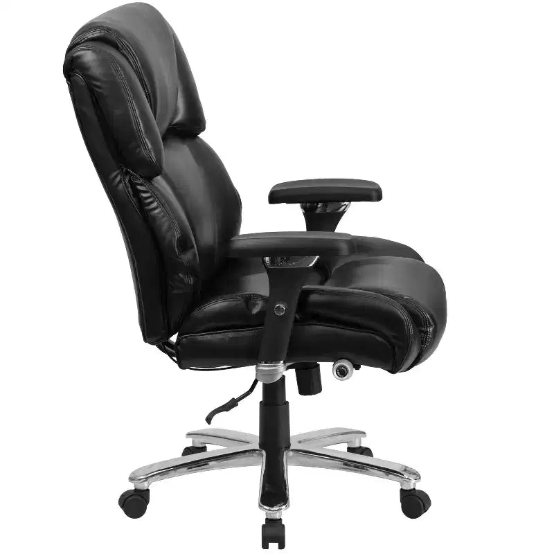 Emma and Oliver 24/7 400 lb. Big & Tall High Back Tufted Lumbar Knob Ergonomic Office Chair