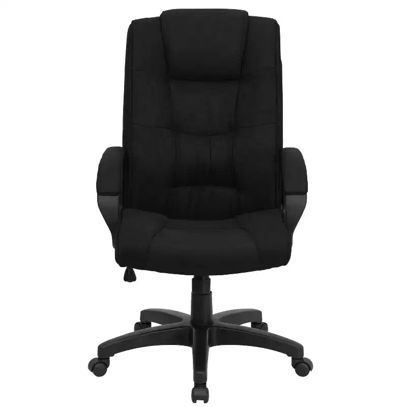 Emma and Oliver High Back Multi-Line Stitch Executive Swivel Office Chair with Arms
